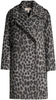 Thumbnail for your product : MICHAEL Michael Kors Leopard Jacquard Cocoon Coat