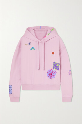 MCQ - Grow Up Bee Happy Embroidered Printed Cotton-jersey Sweatshirt - Pink