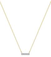 Thumbnail for your product : Sylvie Dana Rebecca Designs 14K White and Yellow Gold Rose Mini Bar Necklace with Diamonds, 16"