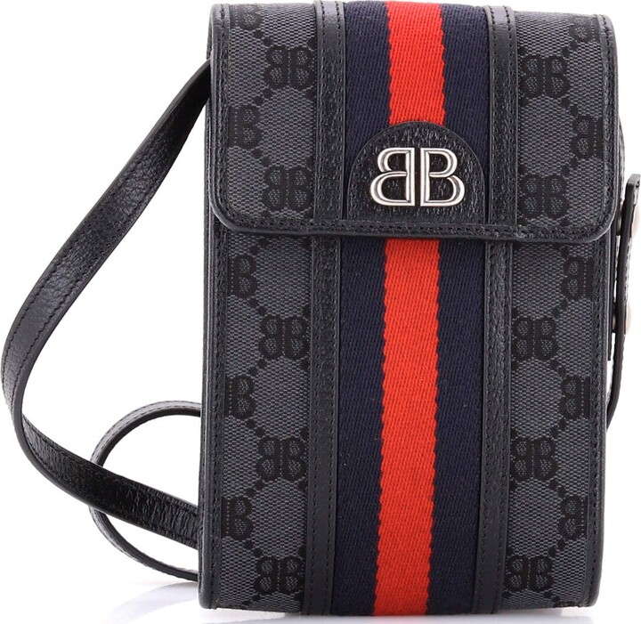 Balenciaga x Gucci The Hacker Project Web Phone Bag BB Canvas