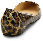 Thumbnail for your product : Christian Louboutin Leopard Print Patent Leather Point-Toe Flats
