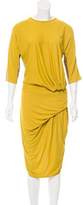 Thumbnail for your product : Costello Tagliapietra Silk-Accented Midi Dress