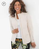Thumbnail for your product : Chico's Chicos Petite Sueded Lace-Up Sleeve Jacket