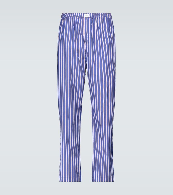Balenciaga Striped pajama pants ShopStyle Pyjamas