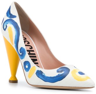 Moschino Painted 110mm Pumps