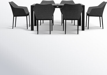 AllModern Georgiana Rectangular 6 - Person 63'' Long Dining Set with Cushions