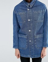 Thumbnail for your product : ASOS Denim Workwear Jacket in Mid Stonewash Blue