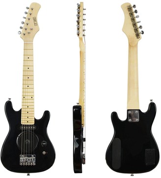 3rd Avenue 1/4 Size Electric Guitar With Integral Amp Black With Free Online Music Lessons