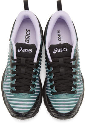 Asics Kiko Kostadinov Black and Green Edition Gel-Delva Sneakers