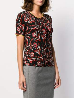 Escada Sport floral intarsia knitted top