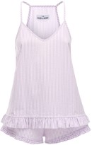 Thumbnail for your product : The Sleep Shirt Ruffled Seersucker Cotton Pajama Set