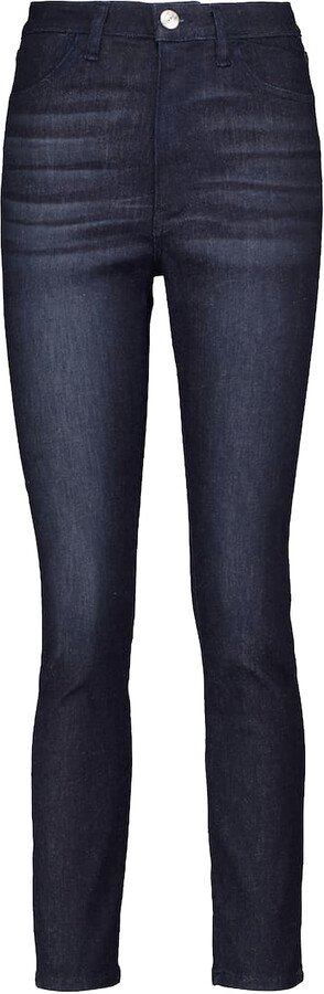 3x1 Corset hook-detailed high-rise slim-leg jeans - ShopStyle