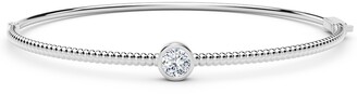 De Beers Forevermark Forevermark Tribute Collection Diamond (1/3 ct. t.w.)Bangle with Beaded Detail in 18k Yellow, White and Rose Gold
