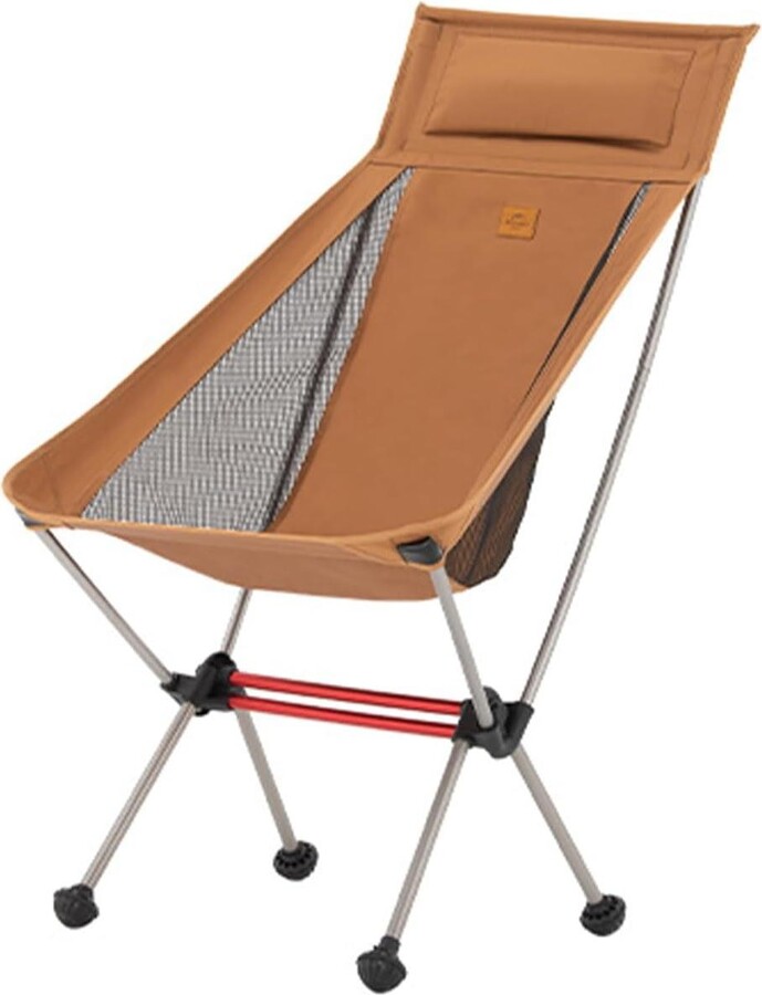 Naturehike Camping Chair, Foldable with Storage Bag, Outdoor Portable for Adults, Lightweight, Backpacking for Fishing, Hiking, Beach, Lawn - Sand yel