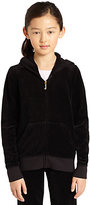 Thumbnail for your product : Juicy Couture Girl's Dotted Logo Velour Hoodie