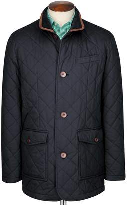 Charles Tyrwhitt Navy Quilted Cotton Jacket Size 36