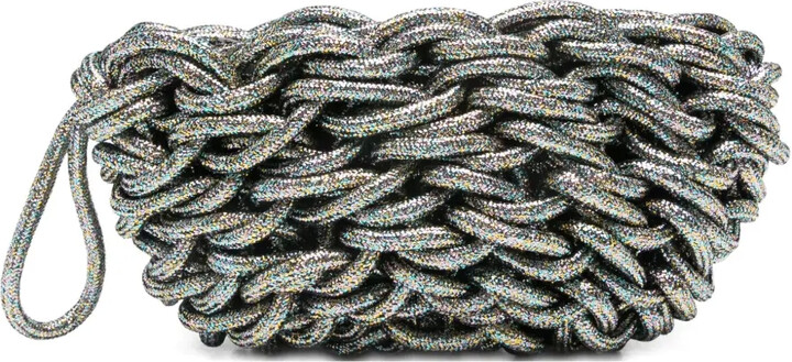 Alienina Lina woven clutch bag