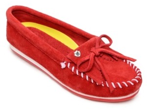 womens red moccasin slippers