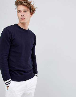 French Connection Crew Neck Knitted Sweater with Contrast Cuff
