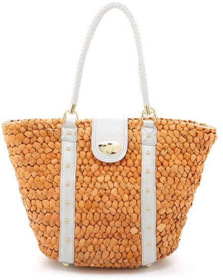 Kate Landry Woven Straw Tote - ShopStyle