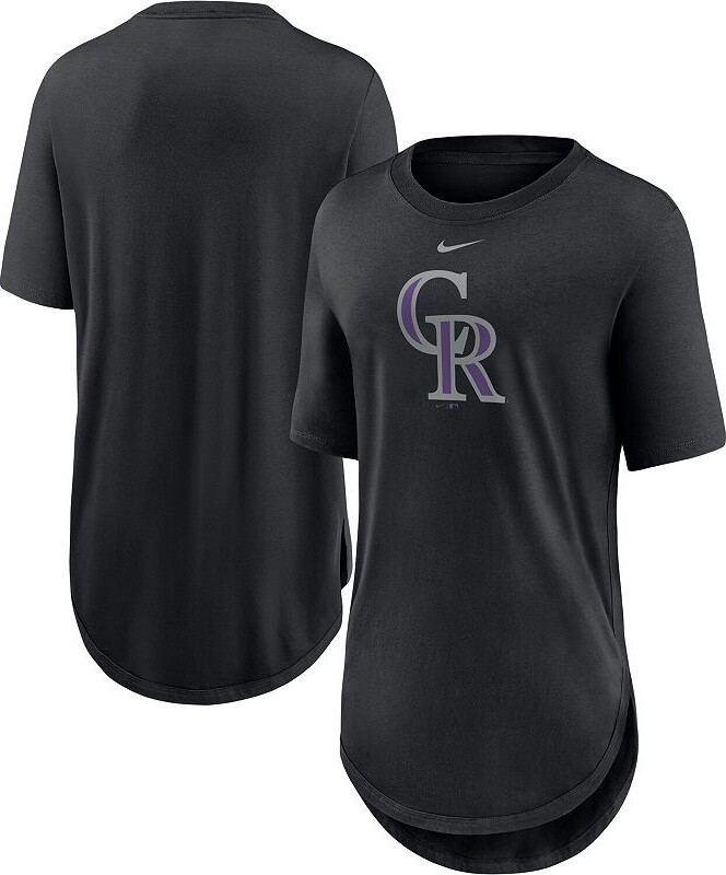 Nike Women's Black Colorado Rockies Mascot Outline Weekend Tri-Blend T-Shirt