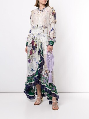 Camilla Gentle Moon Print Blouson wrap dress
