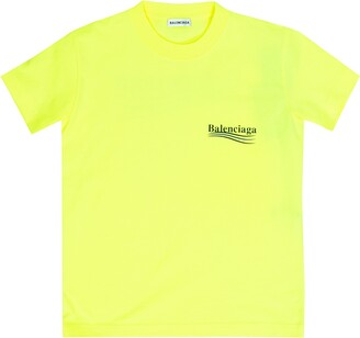 Balenciaga Logo T-shirt - Neon - ShopStyle