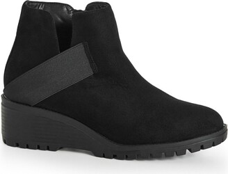 Evans | Women's Plus Size WIDE FIT River Wedge Ankle Boot - - 10W