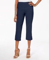 Thumbnail for your product : JM Collection Pull-On Lattice-Inset Capri Pants, Created for Macy's