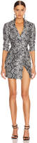 Thumbnail for your product : retrofete Willa Dress in Silver Snakeskin | FWRD