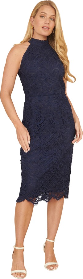 Yumi Lace Halter Neck Dress