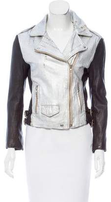 OAK Metallic Leather Jacket