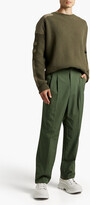 Thumbnail for your product : Amiri Twill-paneled wool and cashmere-blend sweater