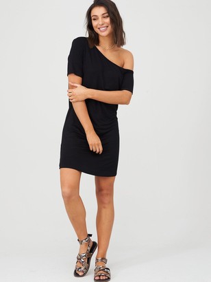 Very Off The ShoulderTunic - Black