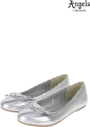 Next Girls Angels By Accessorize Silver Scalloped Edge Ballerina