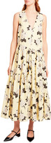 Thumbnail for your product : Erdem Mimosa Sleeveless Floral Linen Midi Dress