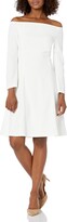 Thumbnail for your product : Lark & Ro Women's Long Sleeve Off the Shoulder Fit and Flare Dress