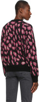 Thumbnail for your product : A.P.C. Black and Pink Leopard Esther Sweater
