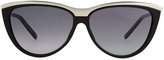 Thumbnail for your product : Saint Laurent Metal-Brow Cat-Eye Sunglasses, Black