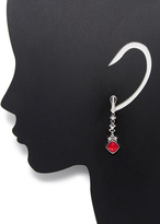 Thumbnail for your product : Stephen Webster Superstud Synthetic Red Coral Tilted Square Drop Earrings