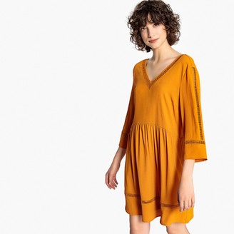 Vero Moda Short V-Neck Dress with 3/4 Length Sleeves