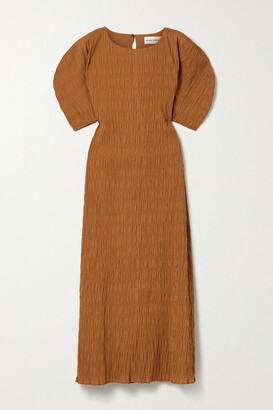 Mara Hoffman Aranza Smocked Organic Cotton-blend Midi Dress - Orange - x large