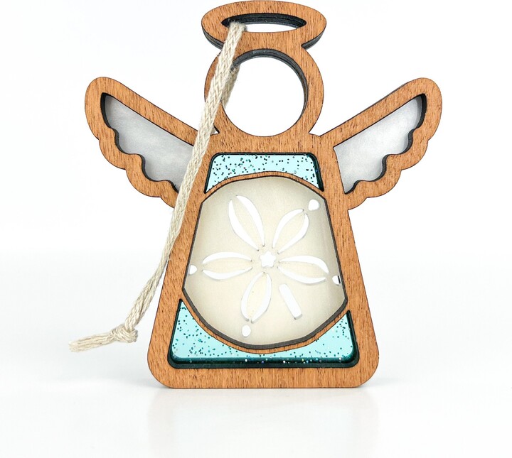 Sand Dollar Beach Christmas Ornament Handmade, Ocean Suncatcher For Windows, Secret Santa Gifts Coworkers, Nautical For