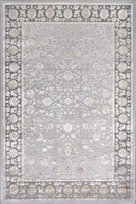 MDA RUG IMPORTS Lafi Collection Light Grey Transitional Abstract Area Rugs