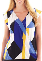 Thumbnail for your product : JCPenney Worthington Cap-Sleeve Banded Top - Plus