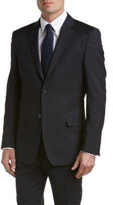 Versace Wool Suit With Flat Front Pant.