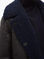 Thumbnail for your product : Stand Studio Adrianna Faux-suede And Shearling Coat - Black Navy