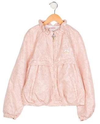 Miss Blumarine Girls' Patterned Zip-Up Jacket