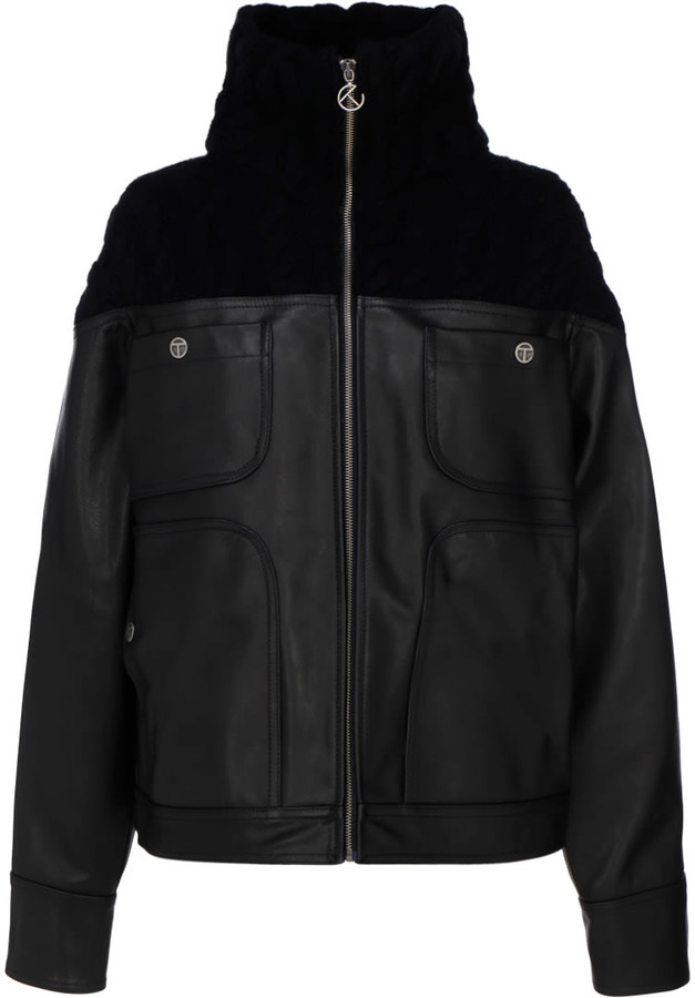 khaki belted padded coat