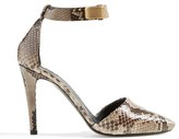 Thumbnail for your product : Proenza Schouler Genuine Python Ankle Strap Pointy Toe Pump (Women)